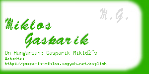 miklos gasparik business card